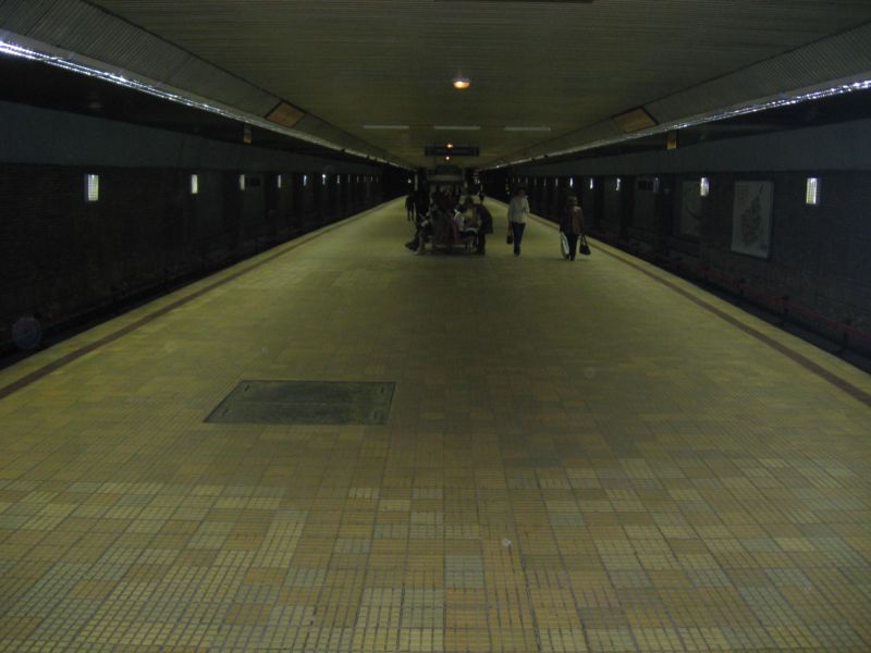 Statia de metrou Piata Muncii (vederea spre tunelul spre Piata Iancului) 800x600.JPG